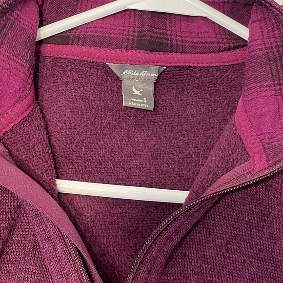 Eddie Bauer Maroon Full Zip Up Fleece Small - Picture 4 of 4